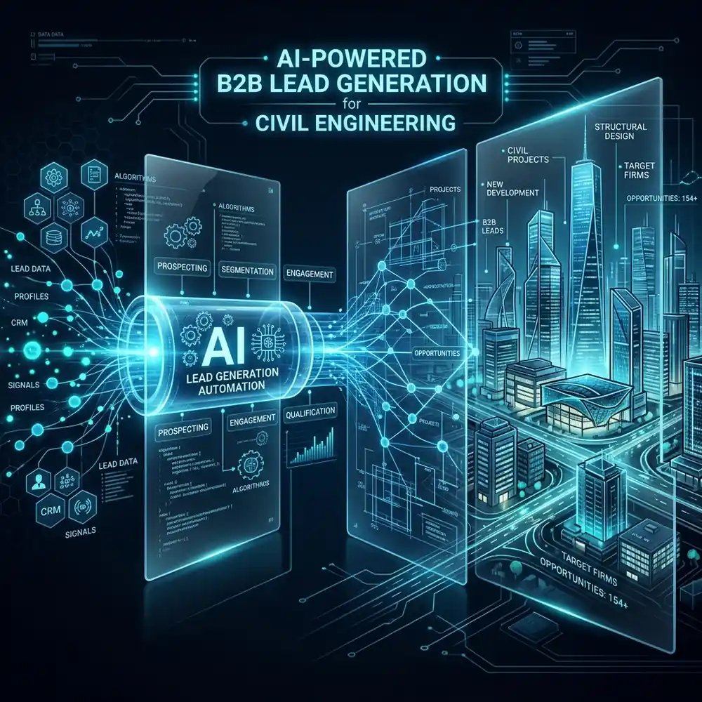 الدليل الشامل لأتمتة توليد عملاء B2B لشركات الهندسة المدنية